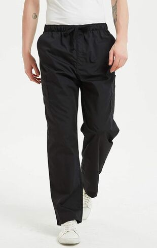 VOGRYE Scrub Pants for Men - Pants with 7 Pockets Waistband, Anti-Wrinkle Scrubs for Men in Kuwait