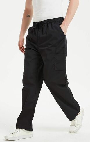VOGRYE Scrub Pants for Men - Pants with 7 Pockets Waistband, Anti-Wrinkle Scrubs for Men in Kuwait