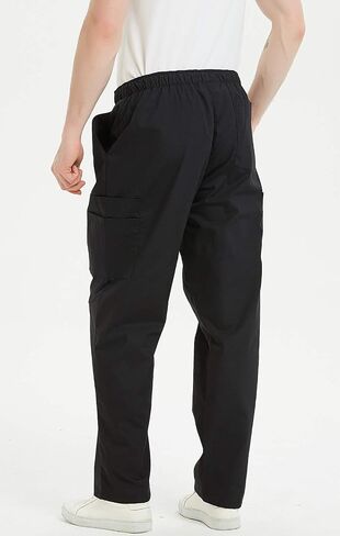 VOGRYE Scrub Pants for Men - Pants with 7 Pockets Waistband, Anti-Wrinkle Scrubs for Men in Kuwait