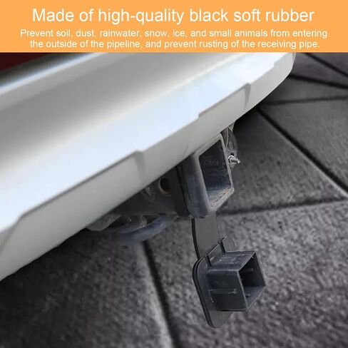 Trailer Hitch Cover, 1.25 Inch Heavy Duty Plastic Insert Trailer Hitch Cover Plug Cap, Vehicle Exterior Square Receiver Tube Tow Cover Accessories, Universal for Trailer, Sedan, Truck in Saudi Arabia