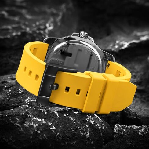 Ullchro Quick release FKM Rubber Watch Bands Fluororubber Watch Band Strap للرجال حزامًا ناعمًا للتنفس مع الإبزيم الأسود 19 مم 20 مم 21 مم 22 مم 24 ملم in Kuwait