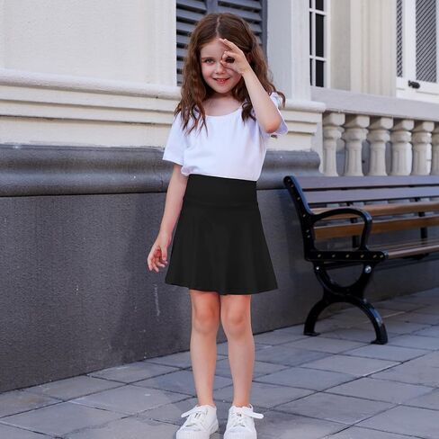 Toddler Girls Skirts Skorts Built in Shorts Baby Summer Flowy Tennis Athletic Skirts Skorts for Girls with Pockets in Saudi Arabia