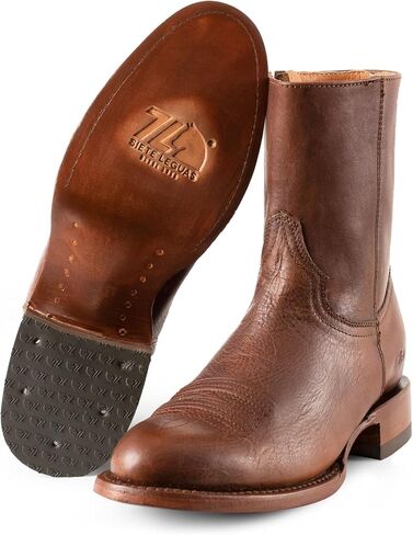 Men's Leather Cowboy Zip Boot with Leather Sole style 11200 in Saudi Arabia