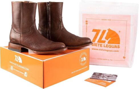 Men's Leather Cowboy Zip Boot with Leather Sole style 11200 in Saudi Arabia