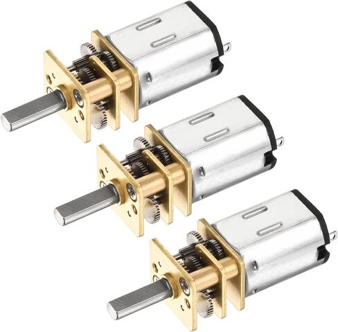 DMiotech 3pcs 6V 50RPM Rated Torque 13 Output Shaft Length 10mm Micro DC Speed Reduction Motor Mini Metal Gearbox Motor for RC Car Robot Model DIY RC Toys Engine in Saudi Arabia