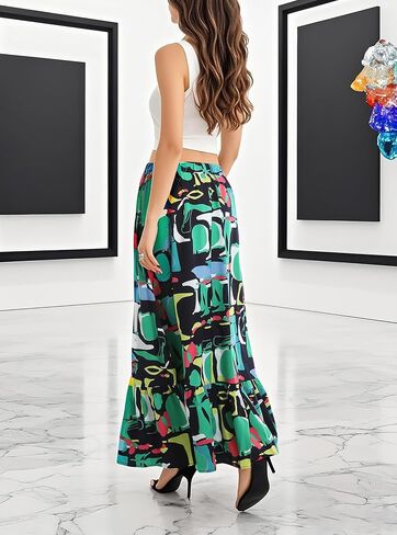 Urban Coco Women Women Flowy Boho Summer Summer Least A-line Hem Hem Maxi Maxi مع جيوب جانبية in Kuwait