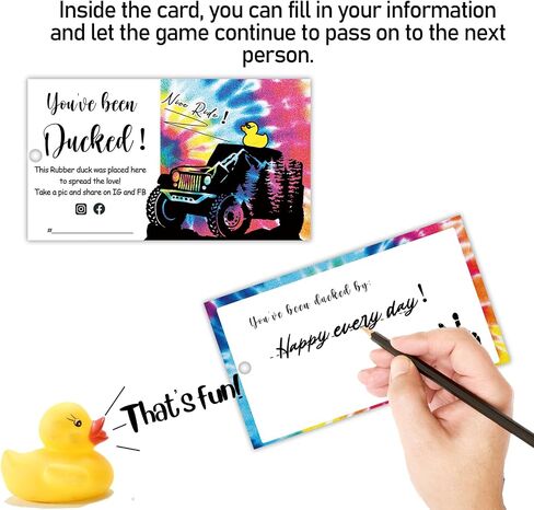 بطاقة You've Been Ducked، بطاقة ألعاب Duck Ducking، علامات Ducked، تصميم مموه، 50 حزمة، حجم بطاقة العمل 3.5 × 2 بوصة مع فتحة دائرية وأشرطة مطاطية in Saudi Arabia