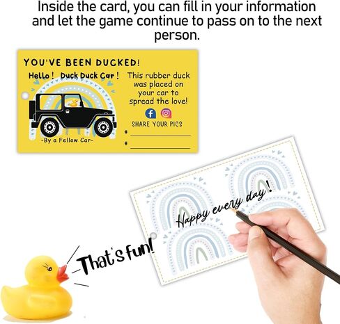 بطاقة You've Been Ducked، بطاقة ألعاب Duck Ducking، علامات Ducked، تصميم مموه، 50 حزمة، حجم بطاقة العمل 3.5 × 2 بوصة مع فتحة دائرية وأشرطة مطاطية in Saudi Arabia