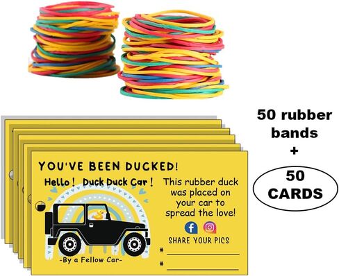 بطاقة You've Been Ducked، بطاقة ألعاب Duck Ducking، علامات Ducked، تصميم مموه، 50 حزمة، حجم بطاقة العمل 3.5 × 2 بوصة مع فتحة دائرية وأشرطة مطاطية in Saudi Arabia
