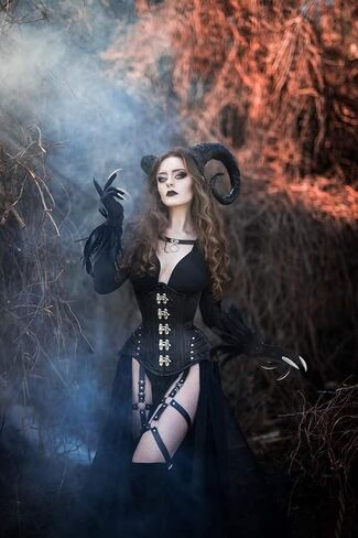 Halloween Long Nail Gloves Witch Black Feather Cuffs Gloves Cosplay with Demon Accessories in Kuwait