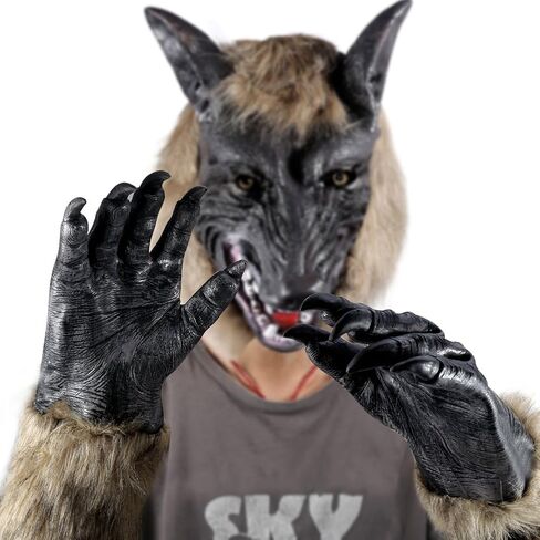 ONEDONE Wolf Latex Horrific Costume Accessory Gloves for Halloween and Cosplay in Saudi Arabia