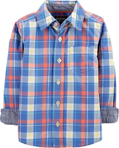 Oshkosh b'gosh الأولاد الطويل الأكمام المنسوجة القميص in Kuwait