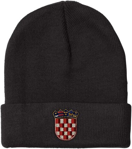 Pros Pros Provies للرجال Croatia Flag Seal Hate Asia Winter Hats for Women Acrylic Skull Cap 1 Size in Kuwait