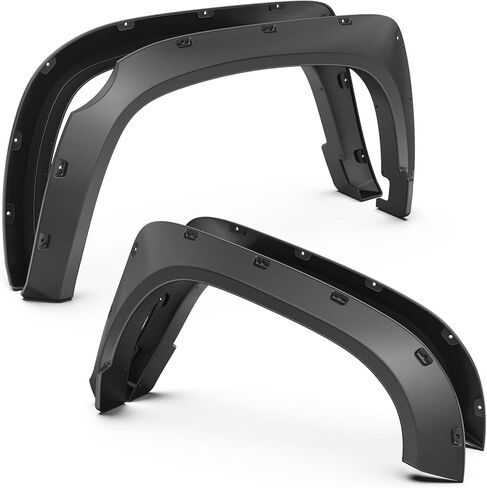 Smooth Pocket Rivet Fender Flares Compatible for 2014-2021 Toyota Tundra Black Paintable Wheel Flare Front Rear 4PCS in Saudi Arabia