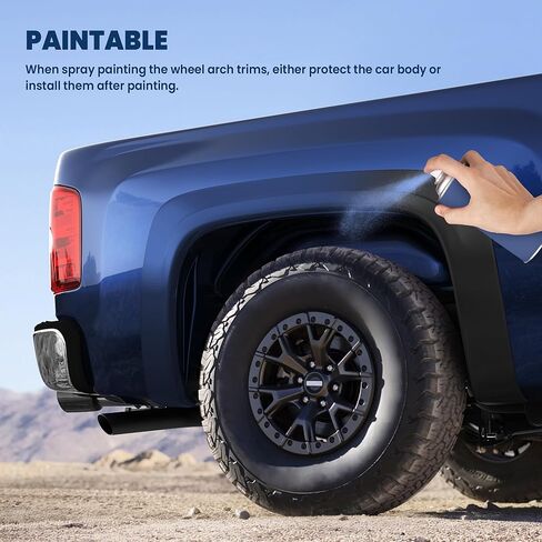 OE Factory Fender Flares Compatible for 2009-2014 Ford F150 F-150 Styleside (Not Compatible for Platinum and Raptor models) Smooth Black Paintable Wheel Flare Front Rear 4PCS in Kuwait
