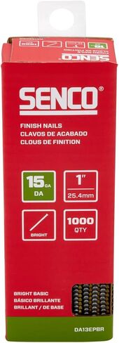 SENCO DA21EPBR 2" 15 Gauge Angled Finish Nails, Bright Finish 1,000 Count Pack in Saudi Arabia