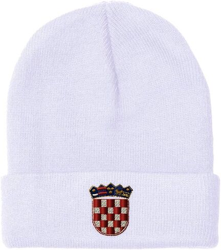 Pros Pros Provies للرجال Croatia Flag Seal Hate Asia Winter Hats for Women Acrylic Skull Cap 1 Size in Kuwait