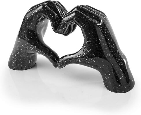 Gold Gesture Statue Decoration Home Decor Bedroom Bookshelf Coffee Table Hand Decor Sculpture Love Finger Aesthetic Accents Decorations (Gold) in Kuwait