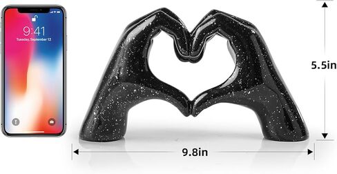 Gold Gesture Statue Decoration Home Decor Bedroom Bookshelf Coffee Table Hand Decor Sculpture Love Finger Aesthetic Accents Decorations (Gold) in Kuwait