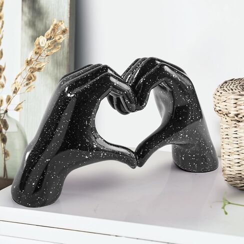 Gold Gesture Statue Decoration Home Decor Bedroom Bookshelf Coffee Table Hand Decor Sculpture Love Finger Aesthetic Accents Decorations (Gold) in Kuwait