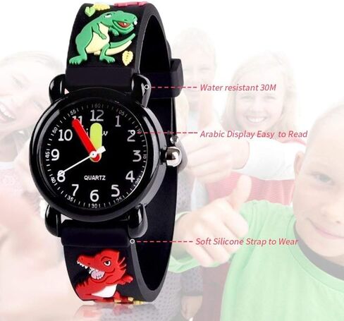 ATIMO 3D Cartoon Waterproof Watch for Boys Girls Age 3-8, Gifts for Kids in Kuwait