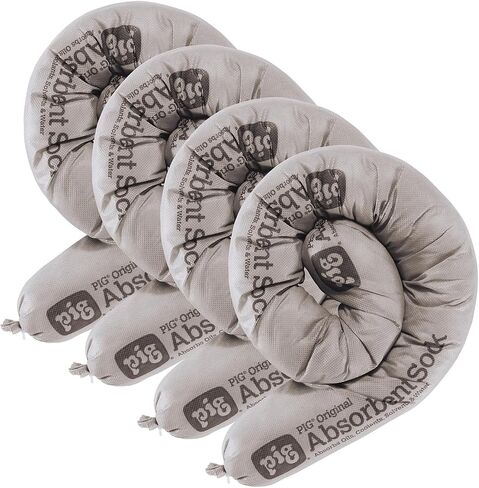 Pig Original Sock Offorbent Sock - Snake Absorber Oil - 4 pack - 3 "x 42" - Gray - PM50011 in Saudi Arabia