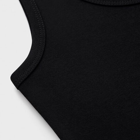Women's Sleeveless Crop Top Cotton Basic Scoop Neck Tank Tops, Ribbed Casual Summer Cropped Shirt for Women in Saudi Arabia