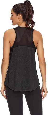 QucceFods تجريب دبابات قمم للنساء بلا أكمام لليوغا قمصان الشبكات Racerback Tank Tops صالة رياضية تجريب الملابس in Saudi Arabia