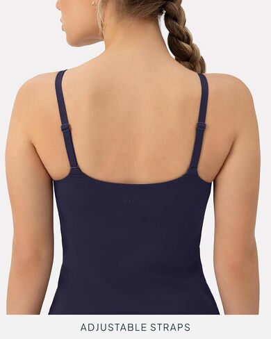 Pavoi Active Yoga Tank Top مع صدرية مدمجة للنساء - الدعم المتوسط ​​رف الجرف برا برا ناعم. in Saudi Arabia