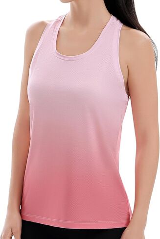 Women's Racerback Workout Tank Tops Breathable Lightweight for Running Yoga Tennis Gym & Summer Casual Wear in Kuwait