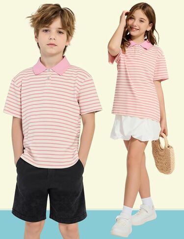 Cozypoin Kids Boys Girls T Shirt Polo School School Uniform قمصان قصيرة الأكمام القمصان الصيفية in Kuwait