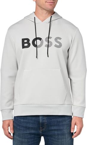 BOSS Men's Shade Embossed Logo Hooded Sweatshirt in Saudi Arabia