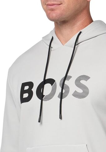 BOSS Men's Shade Embossed Logo Hooded Sweatshirt in Saudi Arabia