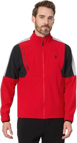 U.S. POLO ASSN. Men's USPA Stretch Woven Cut Panel Full Zip Jacket in Saudi Arabia