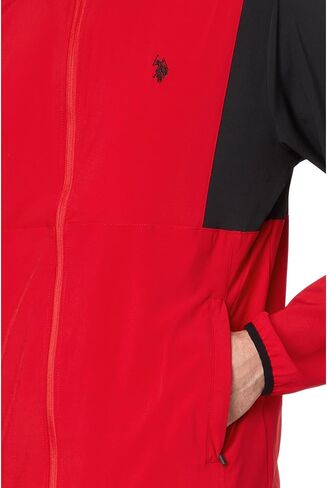 U.S. POLO ASSN. Men's USPA Stretch Woven Cut Panel Full Zip Jacket in Saudi Arabia