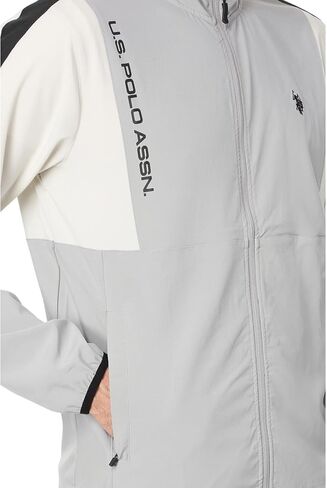 U.S. POLO ASSN. Men's USPA Stretch Woven Cut Panel Full Zip Jacket in Saudi Arabia
