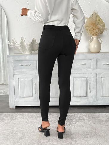 heipeiwa Women's Dress Pants Comfort Stretch Slim Fit Leg Skinny Pants with Pockets Work Business Casual Trouser in Saudi Arabia