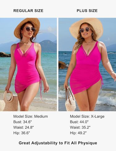 Blooming Jelly Women's One Piece Swimsuit Tummy Control Swim Dress Modest Bathing Suit Mesh Sarong Wraps Swim Suits in Kuwait