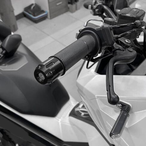 شريط الدراجات النارية نهايات قابس ، عالمي 7/8 "22 مم CNC ألومنيوم الدراجات النارية من المقابض المقابس مناسبة ل yamaha هوندا كاواساكي سوزوكي أبريل دوكاتي ونموذج الدراجات النارية تقريبا (أسود) in Kuwait
