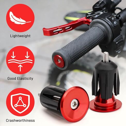 Bar End Plugs Handlebar End Caps for Talaria/Honda/Surron Light Bee/Yamaha/Suzuki Kawasaki, 7/8" Aluminum Handlebar Grip with Spanner for Taparia (red) in Kuwait