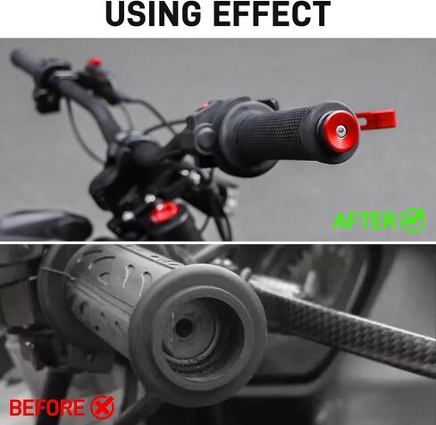 Bar End Plugs Handlebar End Caps for Talaria/Honda/Surron Light Bee/Yamaha/Suzuki Kawasaki, 7/8" Aluminum Handlebar Grip with Spanner for Taparia (red) in Kuwait