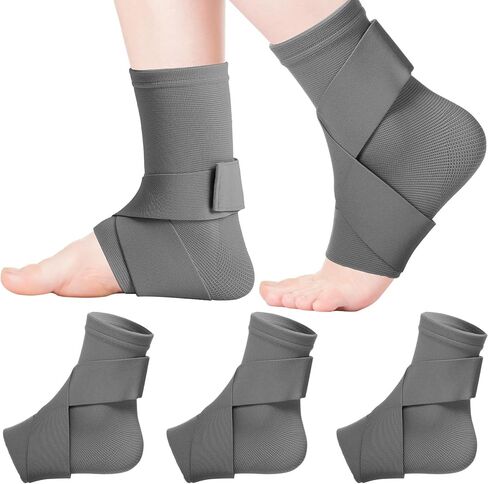Tarpop 1 Pair Ankle Brace for Kids Compression Ankle Sleeves Adjustable Foot Support Brace Elastic Ankle Guard for Children Boys Girls Sports Running Jogging Dance Fitness Gymnastics (Small) in Kuwait