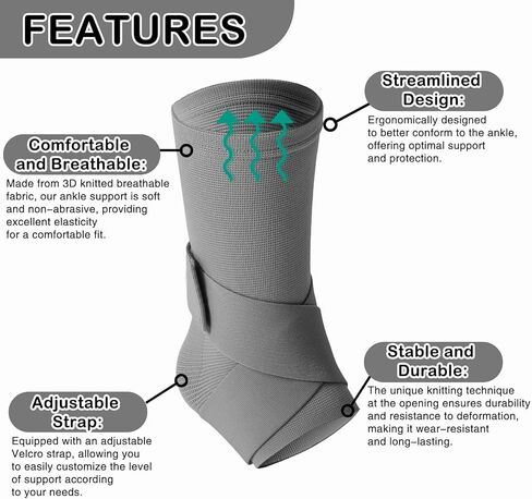 Tarpop 1 Pair Ankle Brace for Kids Compression Ankle Sleeves Adjustable Foot Support Brace Elastic Ankle Guard for Children Boys Girls Sports Running Jogging Dance Fitness Gymnastics (Small) in Kuwait