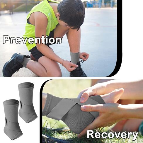 Tarpop 1 Pair Ankle Brace for Kids Compression Ankle Sleeves Adjustable Foot Support Brace Elastic Ankle Guard for Children Boys Girls Sports Running Jogging Dance Fitness Gymnastics (Small) in Kuwait