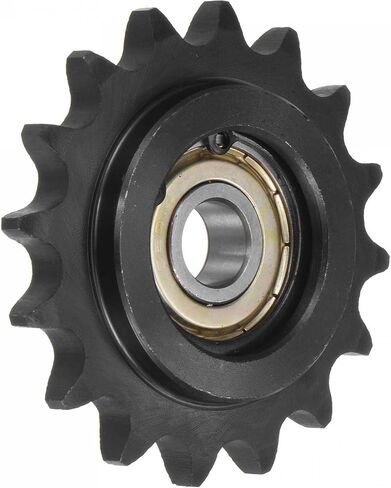 uxcell #40 Chain Idler Sprocket, 12mm Bore 1/2" Pitch 13 Tooth Tensioner, Black Oxide Finished C45 Carbon Steel with Insert Single Bearing for ISO 08A Chains in Kuwait