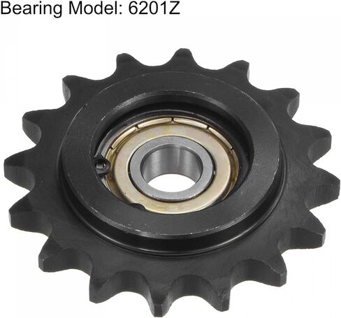 uxcell #40 Chain Idler Sprocket, 12mm Bore 1/2" Pitch 13 Tooth Tensioner, Black Oxide Finished C45 Carbon Steel with Insert Single Bearing for ISO 08A Chains in Kuwait