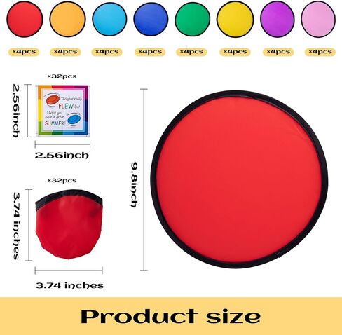 End of Year Student Gifts from Teacher Foldable Flying Disc Fans Set with Bags Beach Fun Folding Pocket Hand Fans,with Stickers for Summer Outdoor Activities Games Party Favor in Kuwait