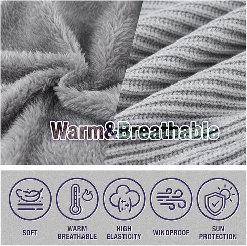 Winter Neck Gaiters & Ski Mask,Winter Fleece Neck Warmer Face for Men &Women Windproof Gift in Saudi Arabia