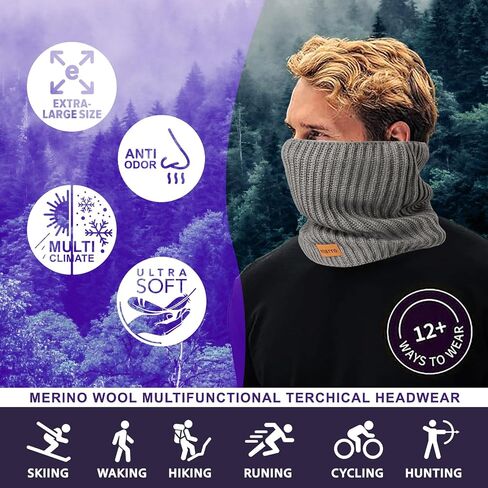 Winter Neck Gaiters & Ski Mask,Winter Fleece Neck Warmer Face for Men &Women Windproof Gift in Saudi Arabia