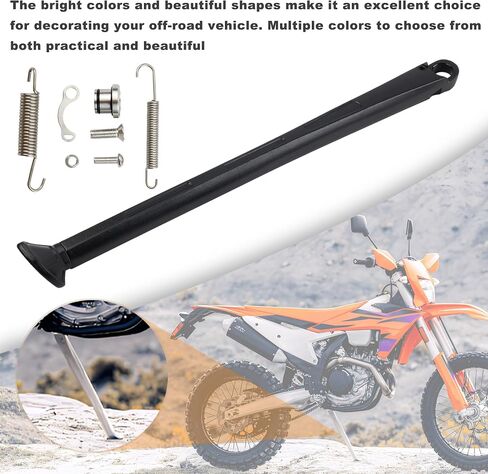 دراجة Dirt Bike Kickstand Foot Side ، دراجة نارية دعم جانب وقوف STAND STAND مع الينابيع لـ XC XCW XCF-W EXCF EXCF 150 200 250 300 400 450 505 530- الفضة in Kuwait